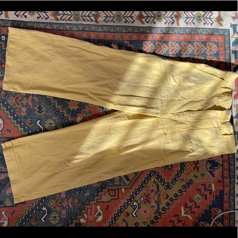 Yellow free people pants